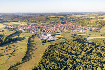Stadtansicht aus Südwesten in Weingarten im Bundesland Baden-Württemberg, Deutschland