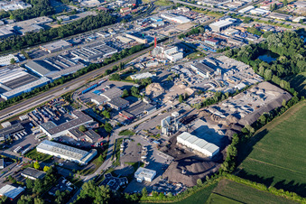 Luftbild von Eurovia Alsace in Schweighouse-sur-Moder im Bundesland Bas-Rhin, Frankreich