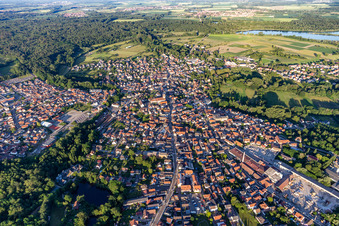 Luftbild von Ortsteil Ceinture Forêt Nord in Hagenau im Bundesland Bas-Rhin, Frankreich