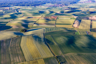 Seebach im Bundesland Bas-Rhin, Frankreich von der Drohne aus gesehen