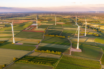 Luftbild von WKA in Freckenfeld im Bundesland Rheinland-Pfalz, Deutschland