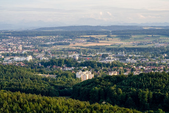 Luftbild von Konstanz, Wollmatingen im Ortsteil Petershausen im Bundesland Baden-Württemberg, Deutschland