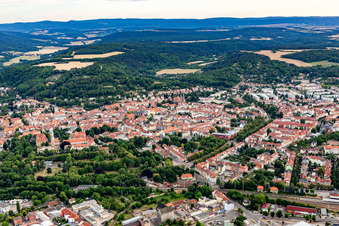 Stadtansicht aus Norden in Arnstadt im Bundesland Thüringen, Deutschland