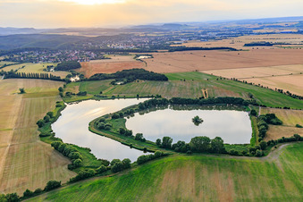 Luftbild von Crumbacher Teiche in Friedrichroda im Bundesland Thüringen, Deutschland