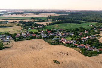 Melzow von Norden in Oberuckersee im Bundesland Brandenburg, Deutschland
