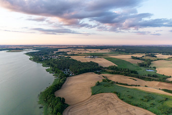Camping am Oberuckersee aus Süden im Bundesland Brandenburg, Deutschland