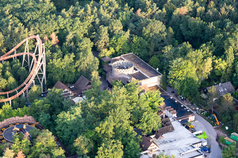 Drohnenbild von Holiday Park in Haßloch im Bundesland Rheinland-Pfalz, Deutschland