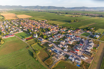 Luftaufnahme von Neubaugebiet Karl-Litty-Straße von Osten in Altdorf im Bundesland Rheinland-Pfalz, Deutschland