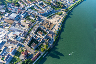 Wohnbauprojekt am Speyerer Rheinufer: Alte Ziegelei / Franz-Kirmeier-Straße im Bundesland Rheinland-Pfalz, Deutschland aus der Luft betrachtet