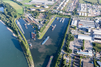 Neuer Hafen in Speyer im Bundesland Rheinland-Pfalz, Deutschland