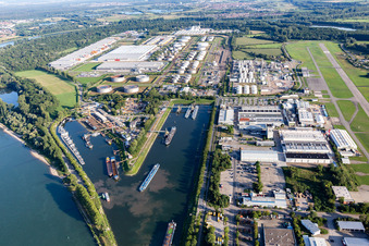 Luftbild von Neuer Hafen in Speyer im Bundesland Rheinland-Pfalz, Deutschland