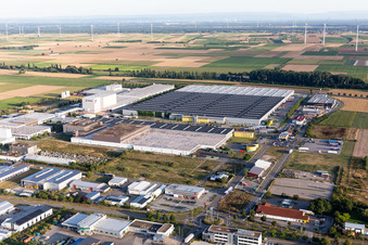 Offenbach an der Queich im Bundesland Rheinland-Pfalz, Deutschland von oben gesehen