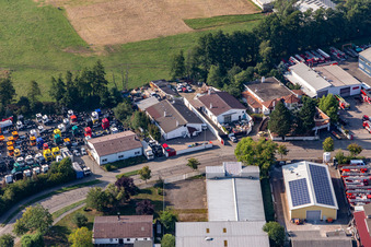 Luftbild von SIVA GmbH im Gewerbegebiet Horst im Ortsteil Minderslachen in Kandel im Bundesland Rheinland-Pfalz, Deutschland