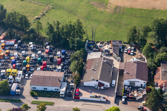 Luftaufnahme von SIVA GmbH im Gewerbegebiet Horst im Ortsteil Minderslachen in Kandel im Bundesland Rheinland-Pfalz, Deutschland