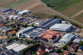 Gewerbergebiet Im Gereut, HGGS LaserCUT GmbH & Co. KG in Hatzenbühl im Bundesland Rheinland-Pfalz, Deutschland von oben