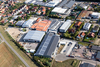 Luftbild von Gewerbergebiet Im Gereut, HGGS LaserCUT GmbH & Co. KG in Hatzenbühl im Bundesland Rheinland-Pfalz, Deutschland