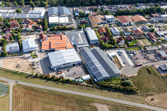 Gewerbergebiet Im Gereut, HGGS LaserCUT GmbH & Co. KG in Hatzenbühl im Bundesland Rheinland-Pfalz, Deutschland von oben