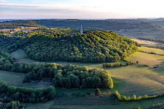 Schrägluftbild von Basilique de Sion in Saxon-Sion im Bundesland Meurthe-et-Moselle, Frankreich