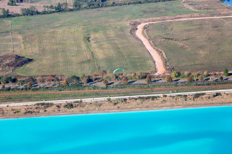 Salinen in Rosières-aux-Salines im Bundesland Meurthe-et-Moselle, Frankreich von oben