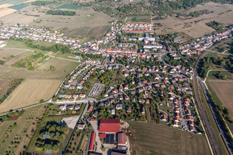 Luftaufnahme von Bainville-sur-Madon im Bundesland Meurthe-et-Moselle, Frankreich