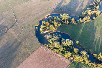 Luftbild von Die Maas/La Meuse in Maxey-sur-Meuse im Bundesland Vosges, Frankreich