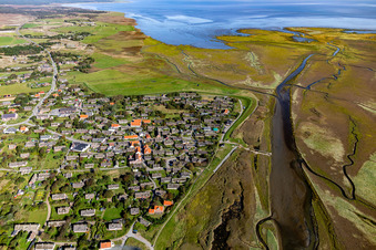 Fanø im Bundesland Syddanmark, Dänemark von der Drohne aus gesehen