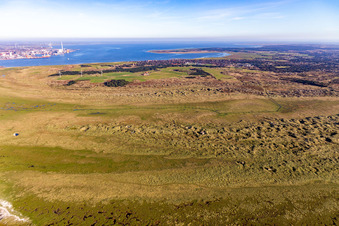 Schrägluftbild von Nationalpark Wattenmeer in Fanø im Bundesland Syddanmark, Dänemark