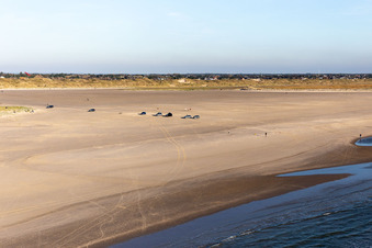 Luftaufnahme von Fanoe Bad Beach in Fanø im Bundesland Syddanmark, Dänemark