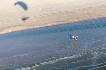 Fanoe Bad Beach in Fanø im Bundesland Syddanmark, Dänemark aus der Luft