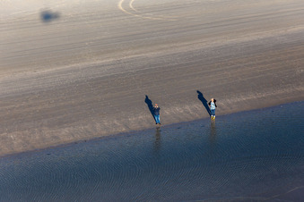 Fanoe Bad Beach in Fanø im Bundesland Syddanmark, Dänemark vom Flugzeug aus