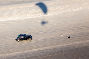 Fanoe Bad Beach in Fanø im Bundesland Syddanmark, Dänemark aus der Vogelperspektive