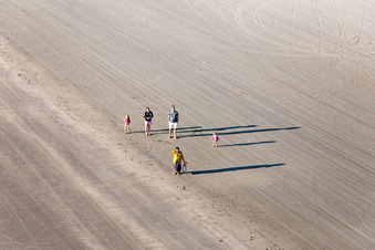 Fanoe Bad Beach in Fanø im Bundesland Syddanmark, Dänemark aus der Luft betrachtet