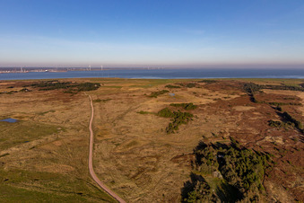Nationalpark Wattenmeer in Fanø im Bundesland Syddanmark, Dänemark aus der Vogelperspektive