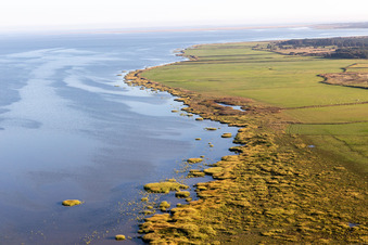 Nationalpark Wattenmeer in Fanø im Bundesland Syddanmark, Dänemark von oben gesehen