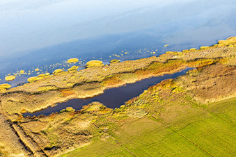 Nationalpark Wattenmeer in Fanø im Bundesland Syddanmark, Dänemark aus der Vogelperspektive