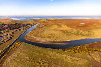 Küsten- Landschaft im Nationalpark Wattenmeer in Sønderho auf Fanö in Region Syddanmark in Fanø, Dänemark