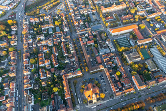 Kirchengebäude Friedenskirche am Karlsplatz in Ludwigsburg im Bundesland Baden-Württemberg, Deutschland