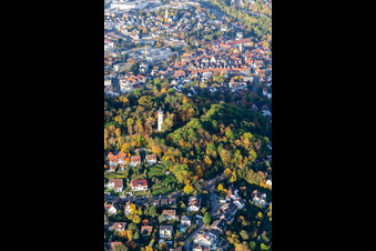 Luftbild von Engelbergturm, Engelbergwiese in Leonberg im Bundesland Baden-Württemberg, Deutschland