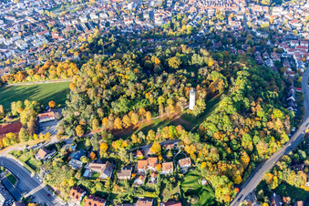 Luftaufnahme von Engelbergturm, Engelbergwiese in Leonberg im Bundesland Baden-Württemberg, Deutschland