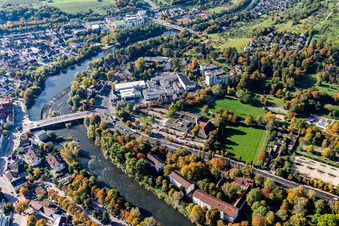 Schrägluftbild von Nürtingen im Bundesland Baden-Württemberg, Deutschland