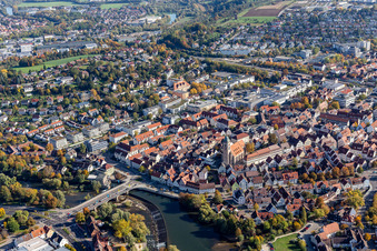 Nürtingen im Bundesland Baden-Württemberg, Deutschland aus der Luft