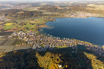 Ortskern am Uferbereich des Bodensee in Bodman-Ludwigshafen im Bundesland Baden-Württemberg, Deutschland