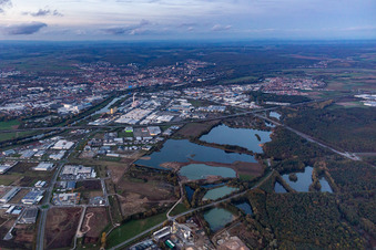 Baggersee in Schweinfurt im Bundesland Bayern, Deutschland