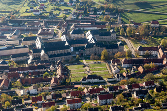Luftbild von Klosterkirche Ebrach im Bundesland Bayern, Deutschland