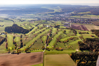 Luftbild von Gelände des Golfplatz des Golfclub Steigerwald in Geiselwind e. V. in Geiselwind im Bundesland Bayern, Deutschland
