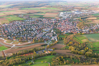 Luftbild von Ortsteil Lengfeld in Würzburg im Bundesland Bayern, Deutschland