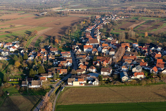 Luftaufnahme von Ortsteil Bohlsbach in Offenburg im Bundesland Baden-Württemberg, Deutschland