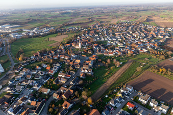 Luftbild von Ortsteil Sand in Willstätt im Bundesland Baden-Württemberg, Deutschland