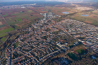 Luftbild von Rülzheim im Bundesland Rheinland-Pfalz, Deutschland