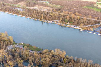 Rheinfähre Leimersheim, Ausflugslokal  Rheinblick Leopoldshafen in Eggenstein-Leopoldshafen im Bundesland Baden-Württemberg, Deutschland